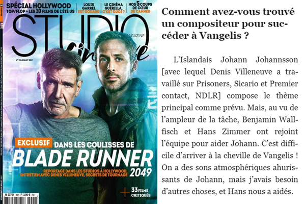 StudioCineLive Blade Runner cover&amp;page section
