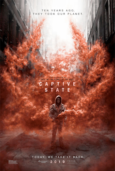 Captive State poster red smoke